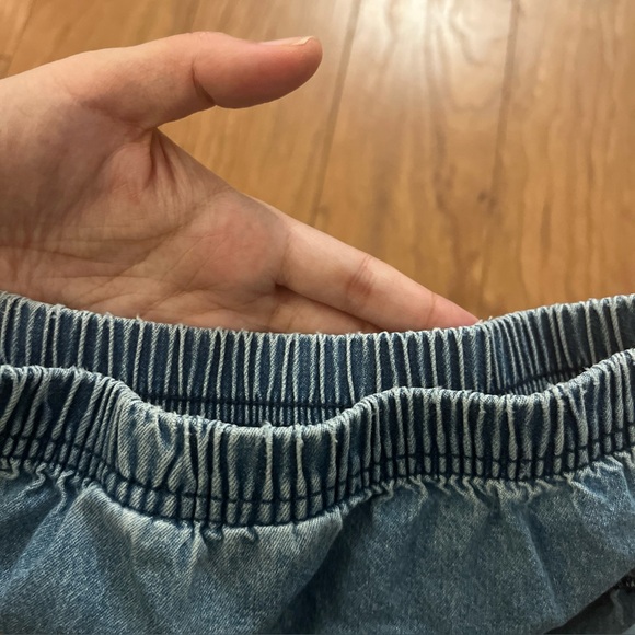 Hanna Andersson Size 4-5 (110) Denim Tiered Skirt Elastic Waist Girl's Cotton - Picture 8 of 8